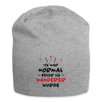 Wanderer Spruch Outdoor Lustiges Wandern Geschenk - Jersey-Beanie - Grau meliert - Vorne