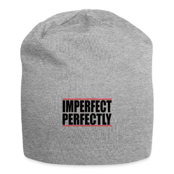 Imperfect Perfectly Quote Perfekt Selbstbewusst - Jersey-Beanie - Grau meliert - Vorne