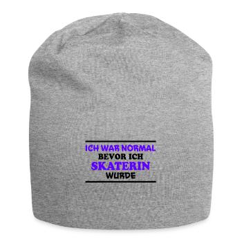 Skaterin Spruch Skating Lustiges Skaterin Geschenk - Jersey-Beanie - Grau meliert - Vorne