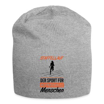 Elite Run - The Challenging Sport - Jersey Beanie - heather grey - Front