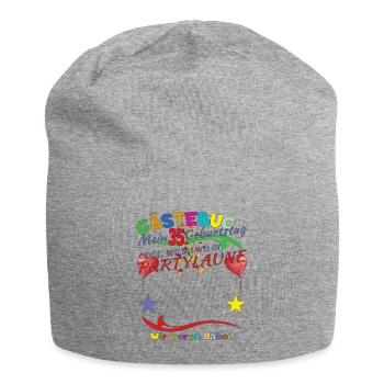 35. Geburtstag Mann und Frau Gästebuch - Jersey-Beanie - Grau meliert - Vorne