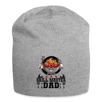 Grillmaster Papa BBQ Grill Griller Barbecue Fumoir - Bonnet en jersey - gris chiné - Devant