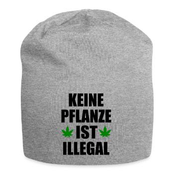 keine pflanze ist illegal - Jersey-Beanie - Grau meliert - Vorne
