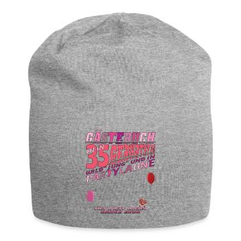 35. Geburtstag Mann und Frau Gästebuch - Jersey-Beanie - Grau meliert - Vorne
