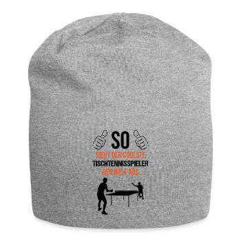 Le cadeau mondial de joueur de tennis de table le plus cool - Bonnet en jersey - gris chiné - Devant
