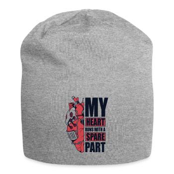 My Heart Runs With A Spare Part Catheter Open - Jersey Beanie - heather grey - Front