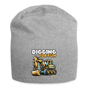 Creuser pour le plaisir – creuser des pelles pour le plaisir - Bonnet en jersey - gris chiné - Devant