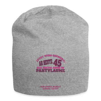 45. Geburtstag Mann und Frau Gästebuch - Jersey-Beanie - Grau meliert - Vorne