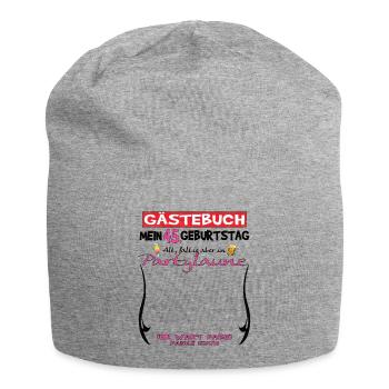 45. Geburtstag Mann und Frau Gästebuch - Jersey-Beanie - Grau meliert - Vorne