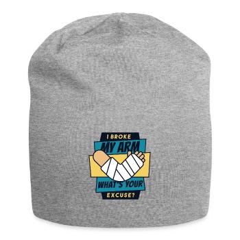 Je me suis cassé le bras, quelle est ton excuse, doigt cassé - Bonnet en jersey - gris chiné - Devant