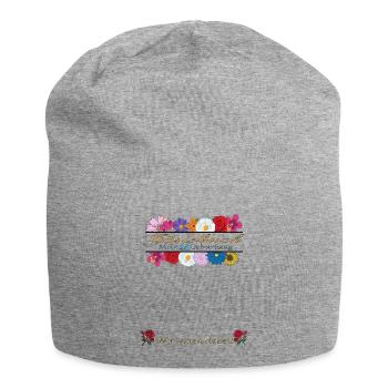 45. Geburtstag Mann und Frau Gästebuch - Jersey-Beanie - Grau meliert - Vorne