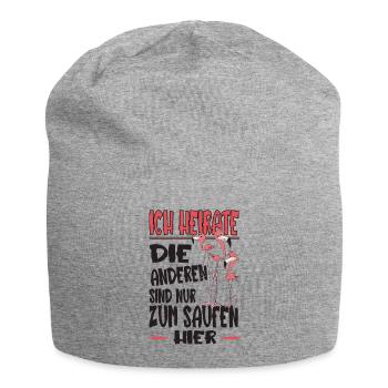 Junggesellenabschied Polterabend Team Bräutigam - Jersey-Beanie - Grau meliert - Vorne