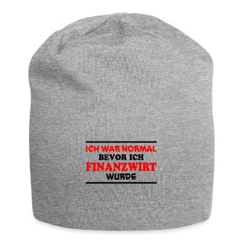 Finanzwirt Spruch Job Lustiges Finanzwirt Geschenk - Jersey-Beanie - Grau meliert - Vorne