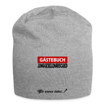 Junggesellenabschied Gästebuch Bräutigam - Jersey-Beanie - Grau meliert - Vorne