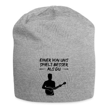 Banjo-Herausforderung - Besser als du Geschenk - Jersey-Beanie - Grau meliert - Vorne