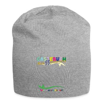 55th Birthday Man and Woman Guestbook - Jersey Beanie - heather grey - Front