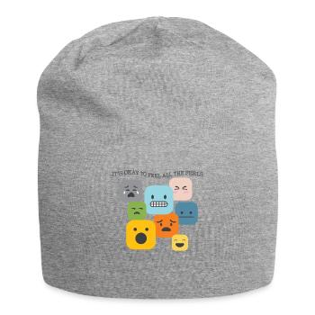 SPED Teacher Shirt, It's Okay To Feel All The - Jersey Beanie - heather grey - Front