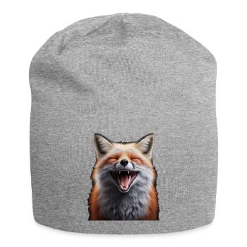 Lachender Fuchs 2 - Jersey-Beanie - Grau meliert - Vorne