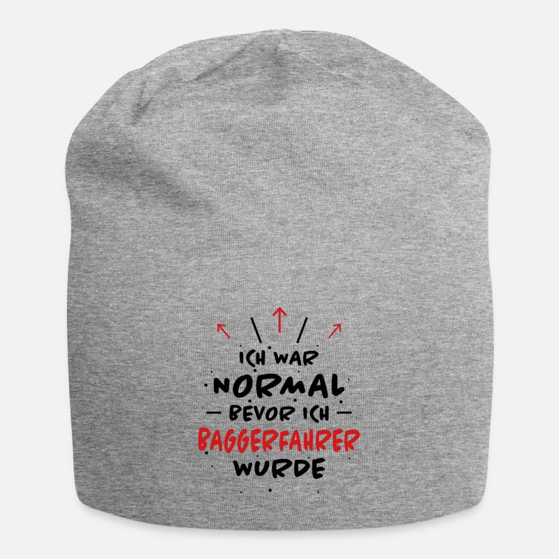 Baggerfahrer Spruch Lustiges Baggerfahrer Geschenk - Jersey-Beanie - Grau meliert