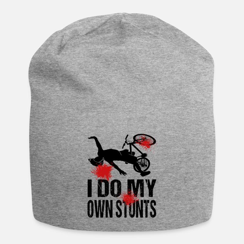 MTB - I dont crash I do random gravity checks - Jersey-Beanie - Grau meliert