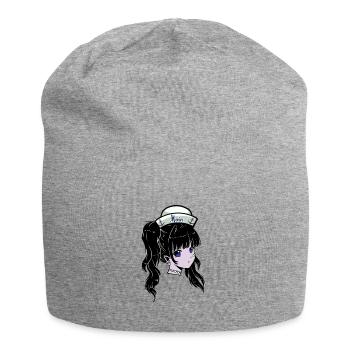 Mädchen maritim Matrose Seemann Schifffahrt Ahoi - Jersey-Beanie - Grau meliert - Vorne