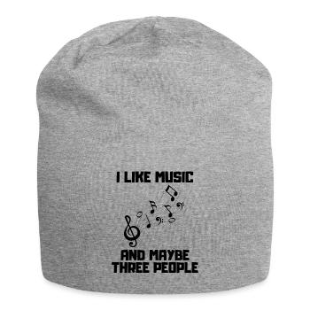 Musical instrument, trumpet, wind instrument, musician - Jersey Beanie - heather grey - Front