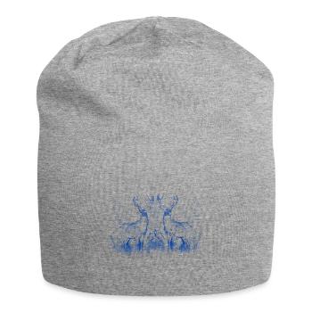 Deer wild animals deer red deer elk roe deer nature - Jersey Beanie - heather grey - Front