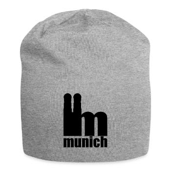 Servus - Gruß aus München - Frauenkirche - Jersey-Beanie - Grau meliert - Vorne