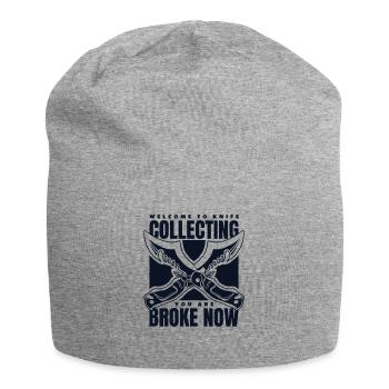 You Are Broke Now Butcher Knife Restoration Knife - Jersey Beanie - heather grey - Front