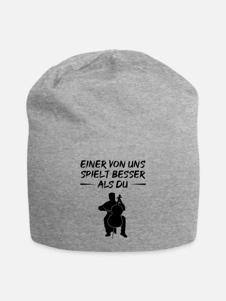 Besserer Spielkunst Kontrabass Herausforderung - Jersey-Beanie - Grau meliert