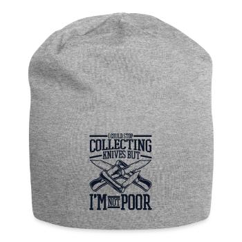 I Could Stop Collecting Knives But Lover Knife - Jersey Beanie - heather grey - Front