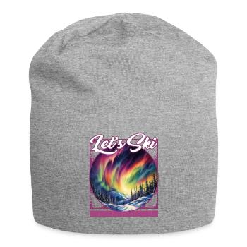 Let's Ski Nordlichter Skifahren Aurora Alpin - Jersey-Beanie - Grau meliert - Vorne