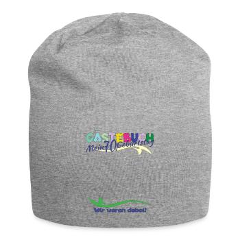 70th Birthday Man and Woman Guestbook - Jersey Beanie - heather grey - Front