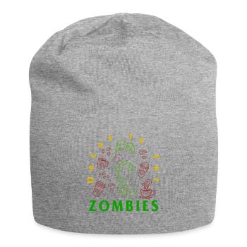 Halloween Shirt, Decaf Is For Zombies Tee, Gift - Jersey Beanie - heather grey - Front