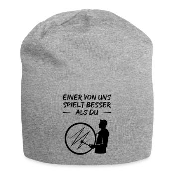 Cadeau de suprématie du maître du tambour - Bonnet en jersey - gris chiné - Devant