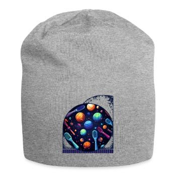 Pagaies de pickleball sur le thème de l’espace galaxie cosmique - Bonnet en jersey - gris chiné - Devant