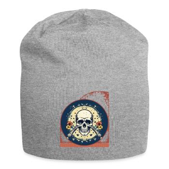 Pirate Skull And Crossbones Pickleball Paddle - Jersey Beanie - heather grey - Front