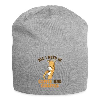 Kaffee und meine Giraffen, Giraffidae, Nubien, Afrikaner - Jersey-Beanie - Grau meliert - Vorne