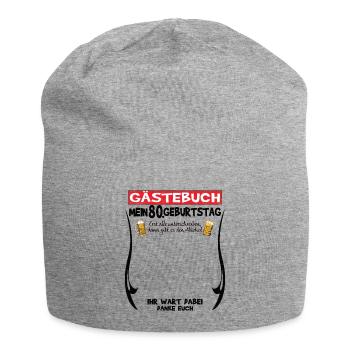 80e anniversaire homme et femme livre d’or - Bonnet en jersey - gris chiné - Devant