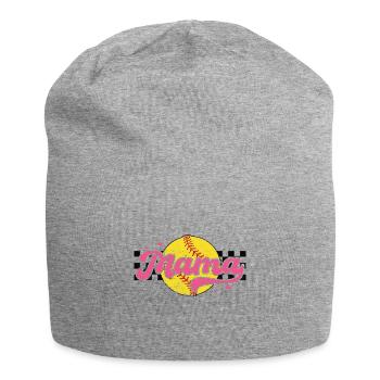 Damier Softballl Mama Fête des Mères - Bonnet en jersey - gris chiné - Devant