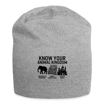 Enchanted Shirt, Know Your Animal Kingdom - Jersey Beanie - heather grey - Front