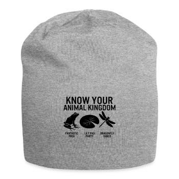 Tier-Shirt, kenne dein Tierreich Froschlilie - Jersey-Beanie - Grau meliert - Vorne