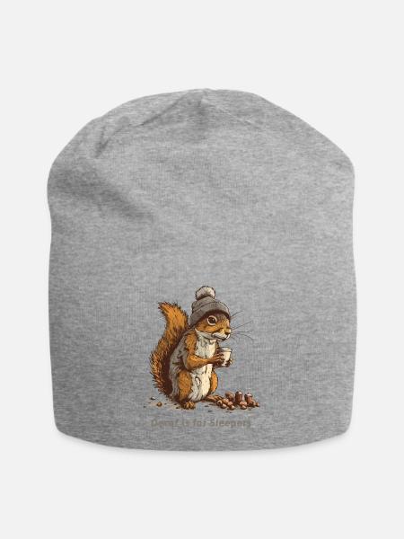 Entkoffeiniertes Eis für Schläfer - Jersey-Beanie - Grau meliert