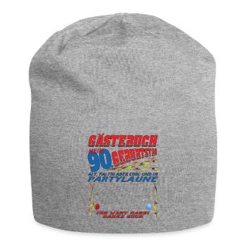 90th Birthday Man and Woman Guestbook - Jersey Beanie - heather grey - Front