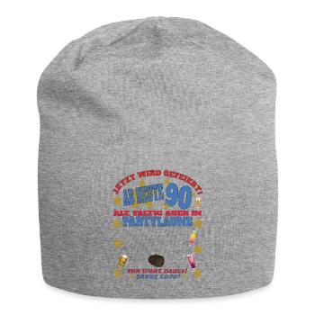 90th Birthday Man and Woman Guestbook - Jersey Beanie - heather grey - Front