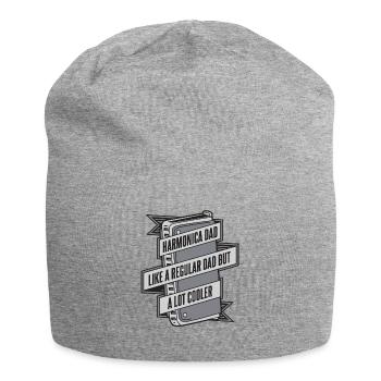 Harmonica Dad Like A Regular Dad But Cooler - Jersey Beanie - heather grey - Front