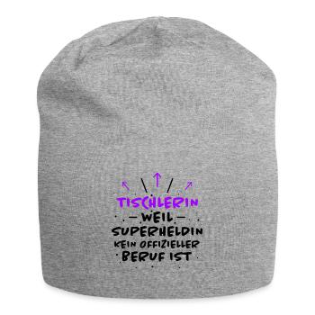 Tischlerin Spruch Schreinerin Tischlerin Geschenk - Jersey-Beanie - Grau meliert - Vorne