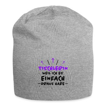 Tischlerin Spruch Schreinerin Tischlerin Geschenk - Jersey-Beanie - Grau meliert - Vorne