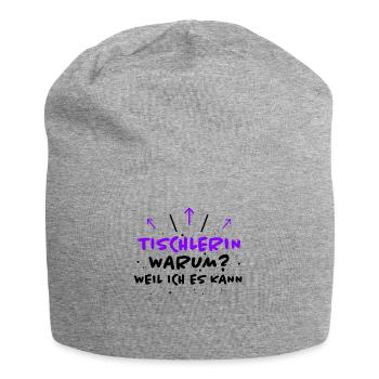 Tischlerin Spruch Schreinerin Tischlerin Geschenk - Jersey-Beanie - Grau meliert - Vorne