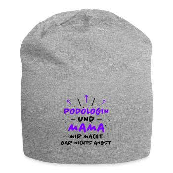 Podologin Spruch Fußpflegerin Podologin Geschenk - Jersey-Beanie - Grau meliert - Vorne